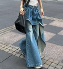 Women s Denim Blue Jeans Flared Casual Fashion Sexy Pants Punk Hip Hop Trousers