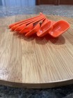 Vintage Tupperware Nesting Measuring Spoons With D Ring  Orange   Set Of 7