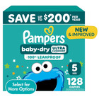 Pampers Baby Dry Diapers Size 5  128 Count