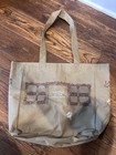 Lady Gaga Mayhem Ball Tan Tote Bag Opera New 22x18 Canvas With Embroidered Icons