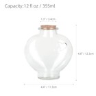 Decorative Glass Bottles With Cork Stoppers  12 Fl Oz  Heart-shaped Bottles     