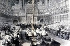 Queen Victoria 1866 Opening Parliament In England London Centerfold Print