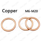 99 9  Pure Copper Ring Seals And Gaskets Din7603 M6 M8 M10 M12 M13 M14 M16 M20