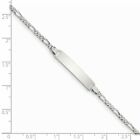  925 Sterling Silver Childrens Engraveable Plate Kids Figaro Link Id Bracelet 6 
