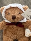 Russ Berrie   Miniature 3  Pilgrim Bear Couple Bean Bag Plush Thanksgiving W tag
