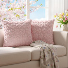 Spring Decorative Throw Pillow Covers 20 X 20 Inch Set Of 2  Farmhouse Summer Fl