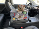Patchwork Dog Car Seat Center Console Armrest Booster Carrier Bag Small Pet Bed