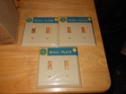 New Old Stock From Hardware Store Ge Two Gang Ivory Wall Plates Ge9032-2 3pcs