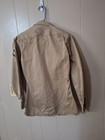 Vintage Korean War Era Us Army Airborne Long Sleeve Khaki Shirt With Patch
