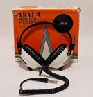Vintage 1970 Akai Ase-9s Stereo Headphones W  Acoustic Tone Control Original Box