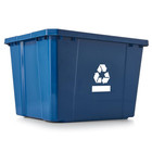 Medium Curbside Blue Box  Plastic 17 Gallon 64 Litre Home Trash Can Refuse And R