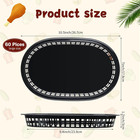 60 Pcs Fast Food Basket For Serving 10 5  X 7  Plastic Oval Retro Storage Basket