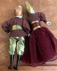 2 Vintage Japanese Porcelain Doll Jester 10 1 2    Geisha   Male