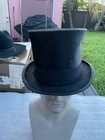 Antique 1900s Gelot French    beaver    Top Hat 7-3 8 Or 7-1 4   Box - Stetson