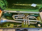 Frank Holton-clarke Bb a Cornet C 1922 Silver Elkhorn Wi  61142 Vintage Case