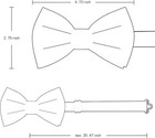 Solid Color Pre-tied Bow Tie Quality Adjustable Bowtie Men Party Wedding Black
