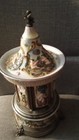 Reuge Capodimonte Porcelain Musical Lipstick Cigarette Carousel Music Box