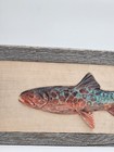 Vintage Hand Carved Wooden Trout Fish Wall Hanging Folk Art Rustic Cabin Mcardle