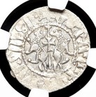 Crusaders  Cilician Armenia  Levon I  1198-1219  Silver Tram  Ngc Au Details