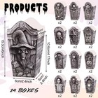 Jofony 24pcs 12 Styles Halloween Popcorn Boxes mini Black 2 4 X 6 Inch  Black
