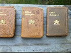 Lot Of 4 Antique Miniature Leather Bound Book Shakespeare Romeo Hamlet Lear King