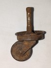 Set Of Four  4  Antique Vintage 1-3 8    Steel Furniture Casters Wheels Matching 