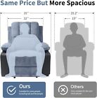 Electric Recliner Chair Massage Heating Velvet Upholster Sofa For Elderly Gray
