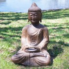 Us Seller - Stone Oriental Meditating Buddha Statue
