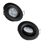  Swivel Rv Light Recessed Puck Light 12v Led Spotlight Rv 2-pack Black 3000k