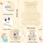  My First Year Photo Display Wood Board  Baby   s First Year Picture Frame Bear