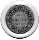 1899 Newfoundland 50 Cents Silver Coin - Fine