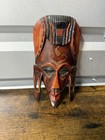 Vintage Hand Carved African Tribal Wood Mask Wall Decor Folk Art 8    Ethnic