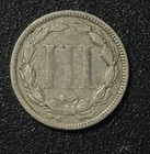 1876 3c Nickel Three-cent Very Fine Vf  213996