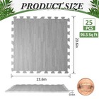 Amylove 96 5 Sq  Ft Wood Grain Mats Foam Tiles 23 6 X 23 6 25 Pcs Inch Interl   