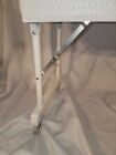 Vtg Badger Usa Woven White Wicker Pastel Baby Bassinet Bedside Portable Crib