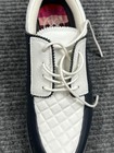 G fore Womens Golf Shoes Gallivanter Sz 7 Quilted White Blue Lace Up G4lf20ef16