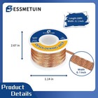 2 5mm Desoldering Braid Solder Remover Spool Copper Wick 100ft Flux Low Residue