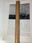 Sail Ship Art Print Article 1925 Original Rare Antique Hopper Wiles Ashley