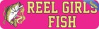 10x3 Reel Girls Fish Bumper Sticker Vinyl Bass Fishing Stickers Car Sports Decal