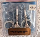 Clare-bell Brass 1 12 Scale Dollhouse Miniature Electric Square Candlesticks