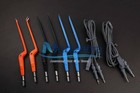 Micro American Bayonet Non Stick Bipolar Forceps   Cables 6pcs   2 Cords Set