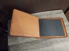 Vintage Hand Tooled Brown Leather Floral Floral Photo Album Scrapbook