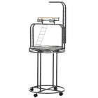 Large Wood Bird Stand Parrot Perch Playpen Gym Training Table W  Bowls