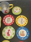 Schylling 2015 Metal Wilderness Animals Tea 14 Pc Set Toy - Deer Fox Owl Rabbit