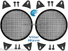 2x Black Plastic 10  Inch Sub Woofer Speaker Waffle Grill Protective Cover Vwltw