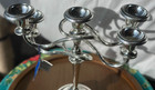 Vintage 11    Tall Silver Plated 5 Twisted Arm Candelabra -made In England- read