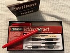 Platignum Lettering Set One Pen Six Nibs New German Ink Left Hand Calligraphy