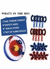 Stiatu Axe Throwing Bristle Target With 8 Throwing Axes   Stars Free Shipping