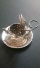 Vintage Amcraft  Sterling Silver Tea Strainer With Under Plate