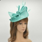 M813 mint Green kentucky Derby Church Wedding Easter Teaparty Sinamay Fascinator